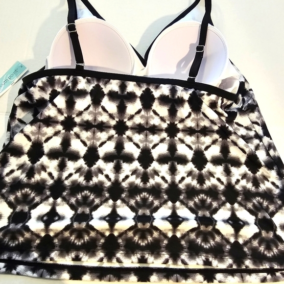 NWT South Point 2 piece Black & White Swim Set Size 22 - Picture 9 of 10